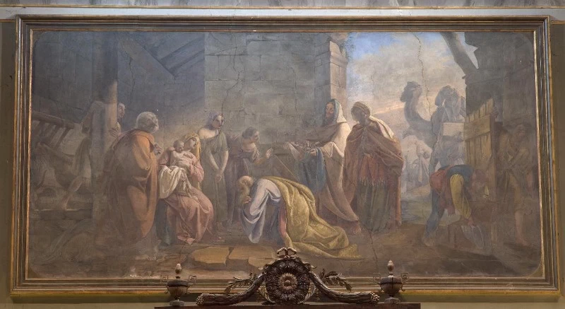 L'Adorazione dei Magi - 1854, affresco, Chiesa della Trasfigurazione di N.S. Gesù Cristo, Breno (BS)